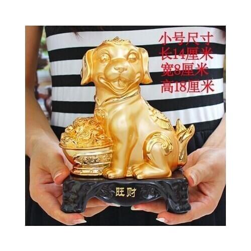 Dog of the golden zodiac brings prosperity Taurus ornaments crafts OX Taurus sand ornaments attract money home decoration