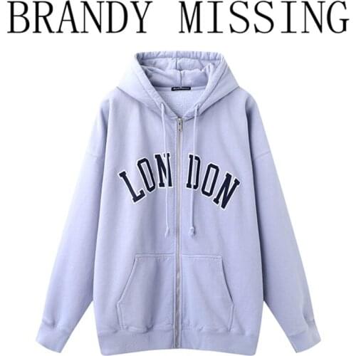 Oversize Girls Soft Cotton Vintage Hoodies 2021 Spring-autumn Office Ladies Fleece Pullovers Loose Women Zip Hooded Cardigan