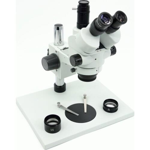 FYSCOPE 3.5X-90X Simul Focal Trinocular Mobile Phone Repair Microscope 60 LED 7X-45X Large Size Base