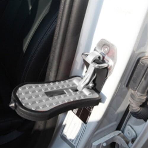 Universal Foldable Auxiliary Pedal Roof Pedal Foldable Car Vehicle Aluminum Alloy Safety Door Steps Adjustable Angle