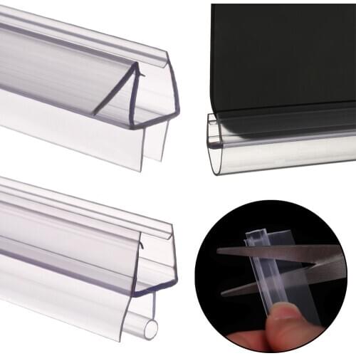 New Bathroom Shower Screen Door Seal Strip of 50cm 4 to 12mm Seal Gap Window Door Weatherstrip Window Glass Fixture Accessories