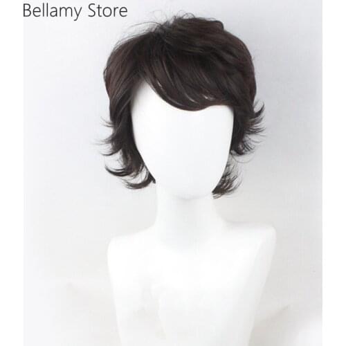 Masked Rider decade Tsukasa Kadoya Dark Brown short hair custom wig Cosplay hairwear Wig+Wig Cap