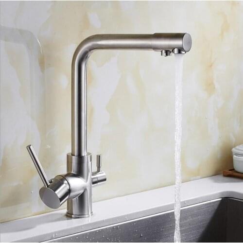 Vidric Gold/Black/Chrome Kitchen Faucet Solid Brass Crane Kitchen Deck Mounted Water Filter Tap 3/Three Ways Sink Hot&Cold Mixer