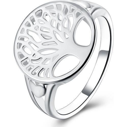 Ex-factory price fashion jewelry, excellent quality. S925 Silver color Jewelery, Life Tree Ring R892