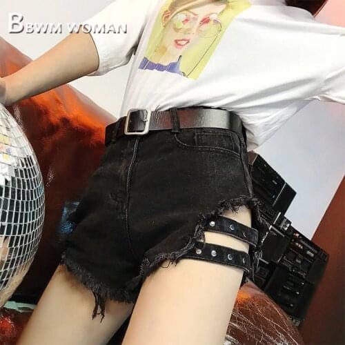 2019 Black And Blue Color Denim Women Shorts Summer Sexy Female Shorts