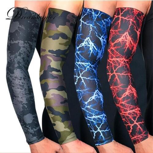 1pcs Lightning camouflage print Elbow Arm Sleeve Support Safety High Elastic Arm Warmers Breathable Soft Elbow Support Protector