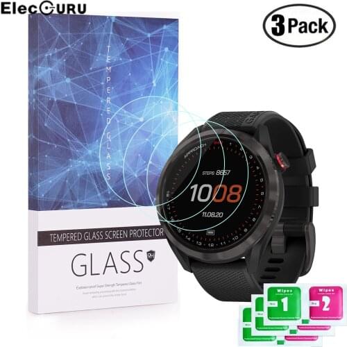 3 Pack for Garmin Approach® S42 Smartwatch Tempered Glass Screen Protector 9H Protective Film Scratch Resistant Anti-Shatter