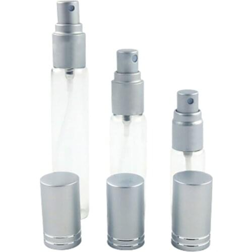 5PCS 5ml 10ml portable mini travel glass perfume bottle atomizer perfume bottle spray empty bottle multicolor aluminum cover