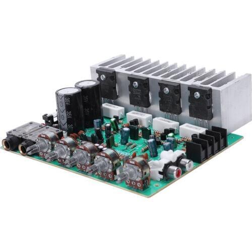 Audio Amplifier Board Hifi Digital Reverb Power Amplifier 250W X 2 2.0 Audio Preamp Rear Amplification With Tone Control E3-00