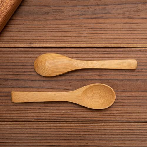 Bamboo Jam Spoon Baby Honey Spoon Coffee Spoon Kitchen Using Condiment Small Scoop 12.8*3cm Teaspoon