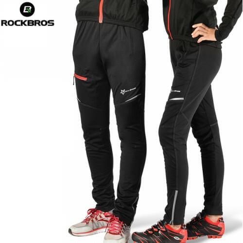ROCKBROS Men Women Cycling Pants Windproof Breathable Black Bike Sport Pants Riding Running Hiking Fishing Fitness Trousers