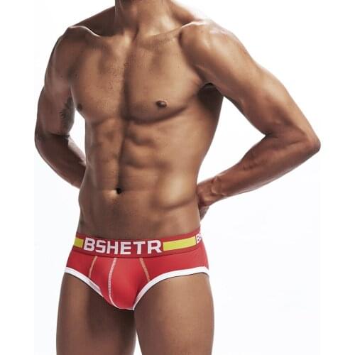 BSHETR Brand Mens Underwear Boxers Thong Cotton Men Briefs Underpants Sexy U Convex Pouch Male Panties Slip Shorts Brief Gay