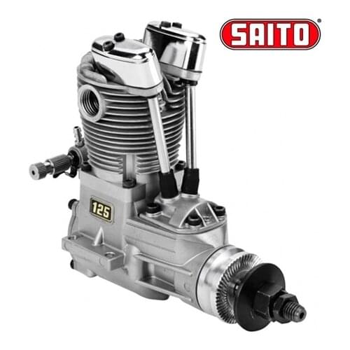 SAITO FA-125a Four-Stroke Glow Engine 20.52CC Motor RPM Range: 1,800 - 10,000 RPM HP: 2.2 For RC AirPlane Aircraft Plane