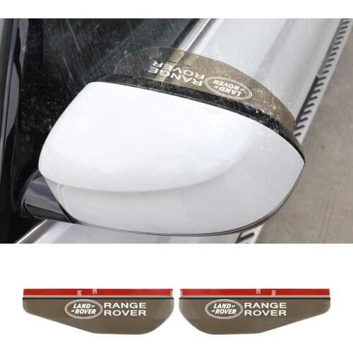 2Pcs PVC Car Rearview Mirror Rainproof Eyebrow Deflectors For Land Rover Range Defender Discovery Rover Freelander Evoque SV SVR