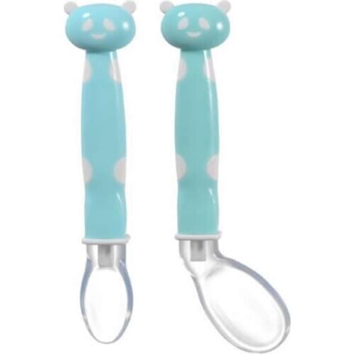 Baby Silicone Soft Spoon Baby Spoon Bowl Tableware Newborn Feed Water Eat Food Supplement Soft Bending Spoon 2pcs/set