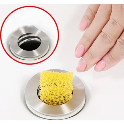 Bathroom Hair Sewer Filter Drain Cleaning Sponge Kitchen Sink Drain Filter Strainer Anti Clogging Floor Wig Removal Consumables