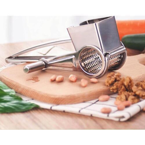 Stainless Steel Hand-Cranked Cheese Grater Rotary Cheese Graters Ginger Chocolate Cutter With Stainless Steel Drum
