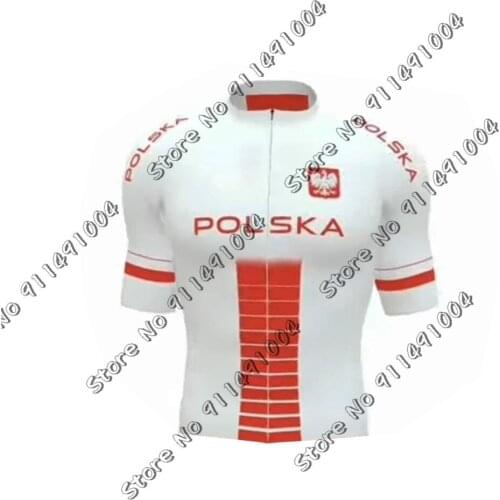 Team Poland 2021 Tour De New Pologne Cycling Jersey Summer Mens TDG Short Sleeve Clothing Road Bike Shirt Bicycle Wear MTB