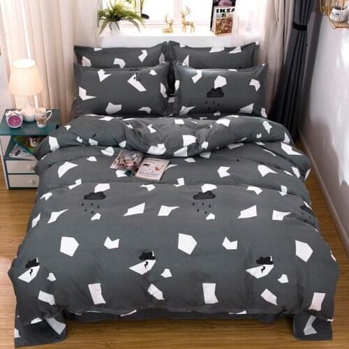 Irregular Shape Pattern Bedding Set Simple Duvet Cover Set Pillowcase Home Textile 2/3pcs Bed Linen King Queen Size Dropship