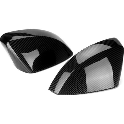 For Audi A3 S3 8V RS3 Side Wing Mirror Covers Caps (Carbon Look) 2017 Replace 2015 2016 2018 2013 2014 2019 Reaview Mirror Caps
