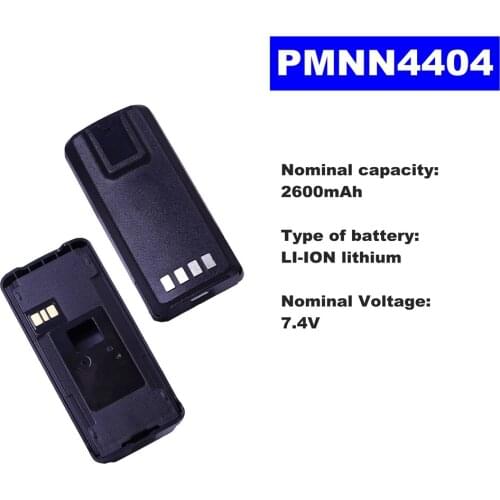 7.4V 2600mAh LI-ION Radio Battery PMNN4404 For Motorola Walkie Talkie CP1200/1300/1660/185 EP350 Two Way Radio