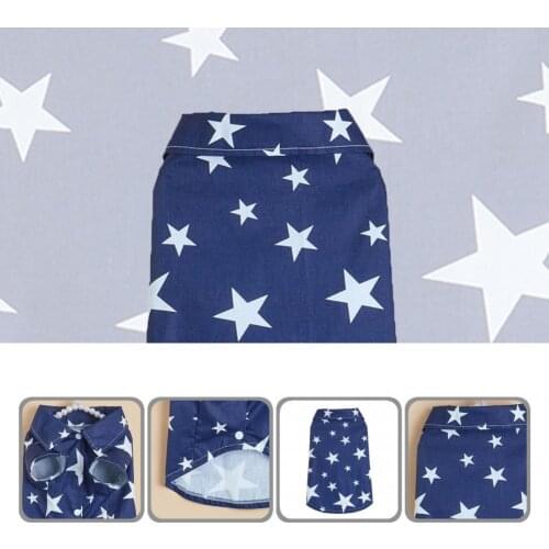 Supple Stylish Dog Fashion Cotton T-shirt Casual Dog Shirt Lapel Design for Daily Wear