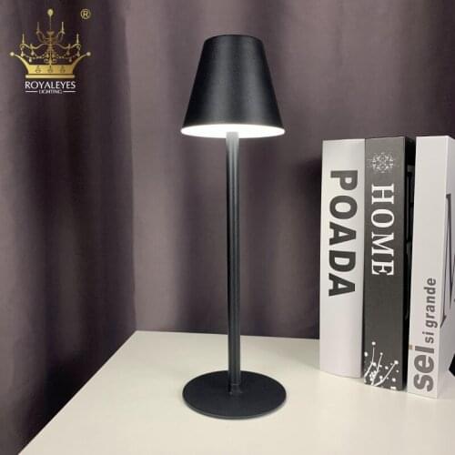 Touch Sensor Bar Table Lamp Portable Battery Chargeable Iron Art Table Light Coffee Restaurant LED Stand Lighting Home Decor