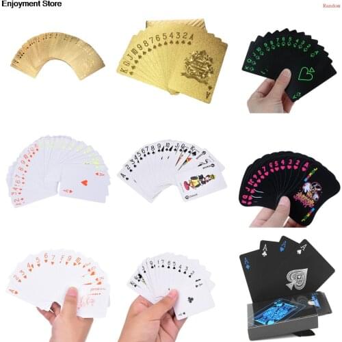 1 SET/54pcs PVC/Paper Playing Cards Waterproof Playing Cards Plastic Poker Cards Poker Deck Gold Poker Cards