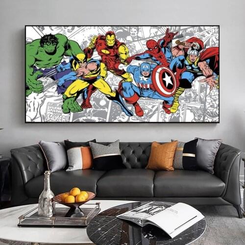 Marvel Captain America Superhero Canvas Painting Posters and Prints Wall Art Pictures for Living Room Home Decoration Cuadros
