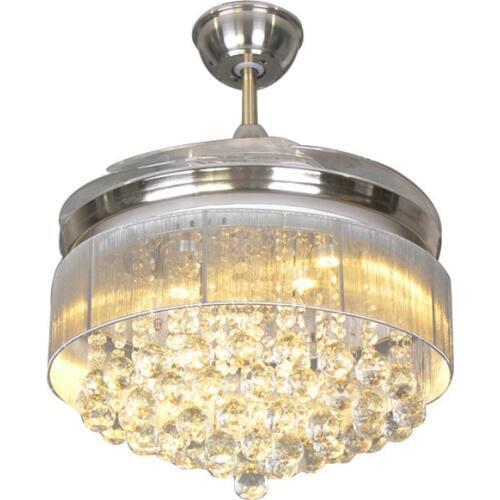 42/36 inch Ceiling Fans Light AC 110V -220V Invisible Blades Ceiling Fans Modern Fan Lamp Living Room Bedroom LED Ceilin