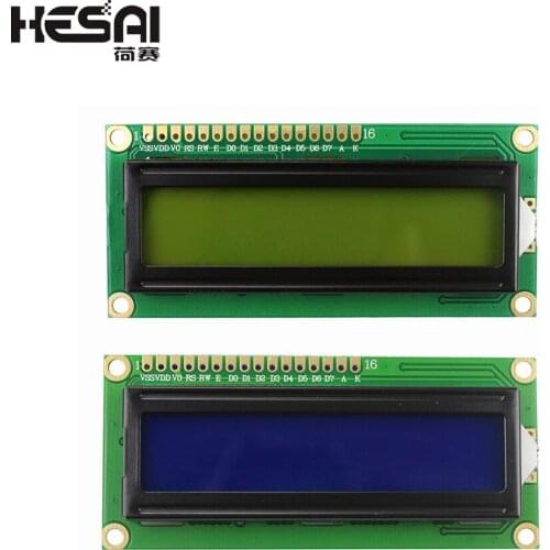 Blue screen Yellow-green screen IIC/I2C 1602 LCD screen module LCD1602A blue screen with module behind