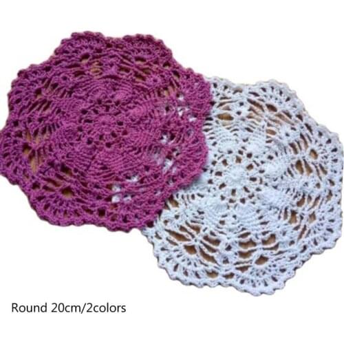 Modern lace cotton table place mat crochet coffee placemat pot pad Christmas drink dish coaster cup mug tea dining doily kitchen