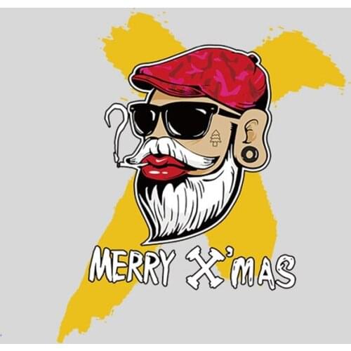 Christmas Santa Claus Patches for Clothing Iron on Stickers Heat Transfer Cute Santa Claus Transfert Thermocollants Parches