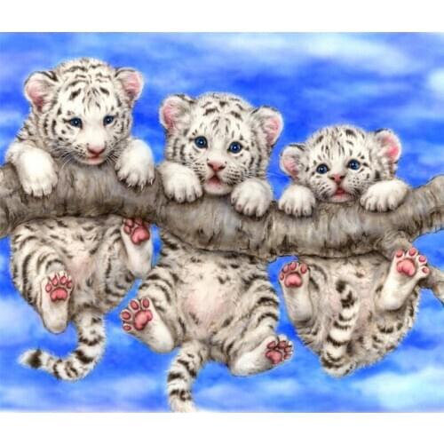 Tiger, diamond embroidery, mosaic, wall decor, DIY, rhinestone,pasted,diamond painting,cross stitch,needle gifts-LH-012