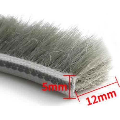 6m x 5mm x 12mm sliding window door gaskets brush seal strip dust-proof weatherstrip