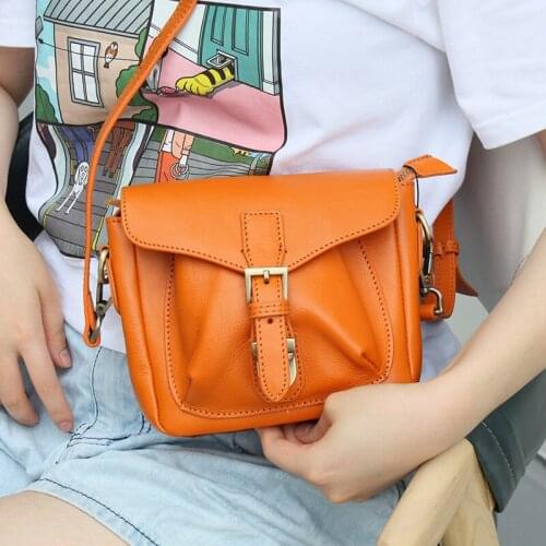 Vintage Messenger Bags For Women Shoulder Bag Genuine Leather Handbags And Purses Female Cowhide Small Crossbody Bag Satchel