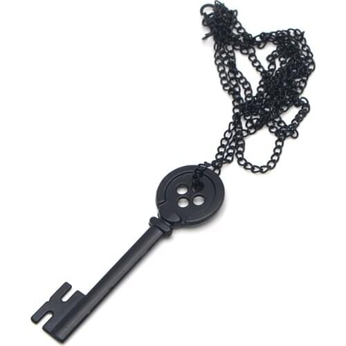 ZF2762 1PCS Black Key Pendant Necklace For Women Fashion Jewelry