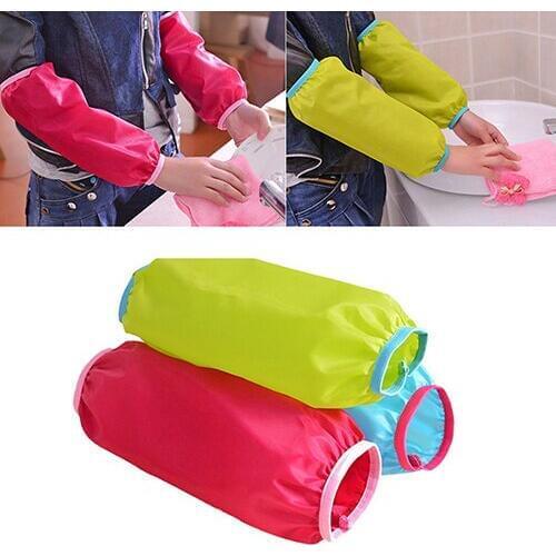 1 Pair Women Cleaning Sleeve Oversleeve Housework Antifouling Waterproof Arm Protector Kitchen Cuff Sleeves Cooking Working Tool