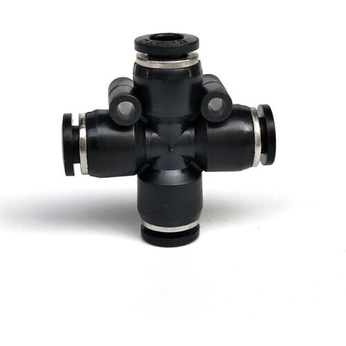 10Pcs/Lot Air Pneumatic 6mmx6mm Cross Shaped Push in Connector Quick Fittings PZA6
