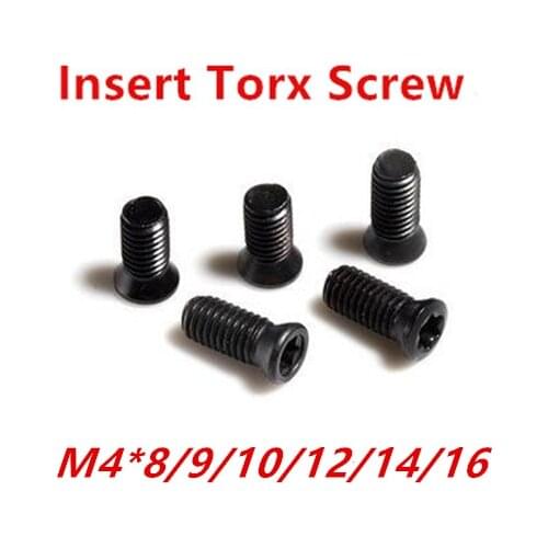 100PCS/lot M4*8/9/10/12/14/16 CNC Insert Torx Screw For Replaces Carbide Insert CNC Lathe Tool