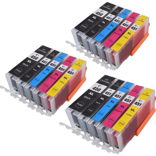 15pcs PGI-450 451 compatible ink cartridge For canon PIXMA IP7240 MG5440 MG5540 MG6440 MG6640 MG5640 MX924 MX724 IX6840 printer