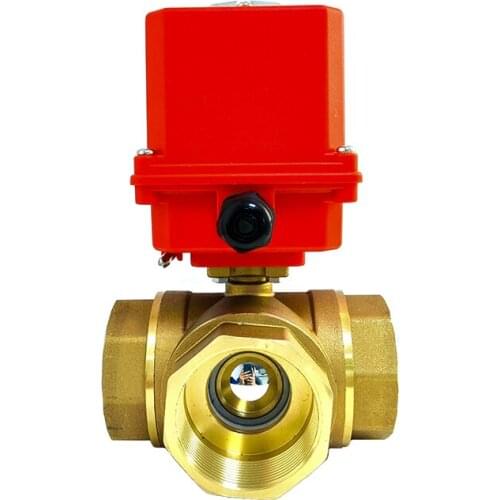 2 inch 3 Way Motorized Ball Valve Electric Ball valve Brass DN50 Ball Valve Three Line Two Point Control