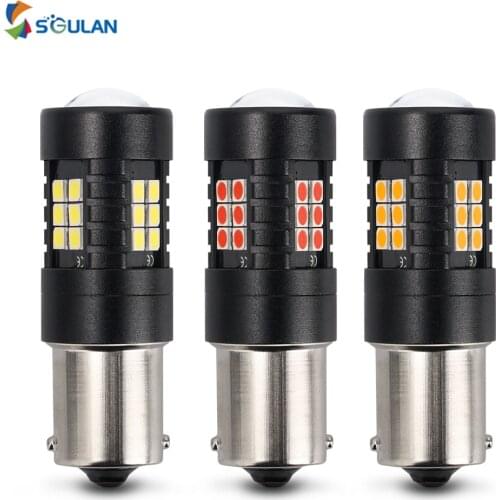 2pcs 5W S25 1156 ba15s bau15s bay15d T20 7443 Led Car Light T25 3157 Bulb Turn Signal Lamp Brake LED Daytime running Light Amber