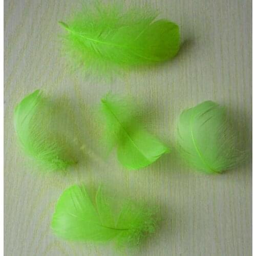 20Pcs Green Color Natural 5-8cm Floating Goose Feathers Plume For Wedding Hat DIY Crafts Headwear Hair Accessories Decoration