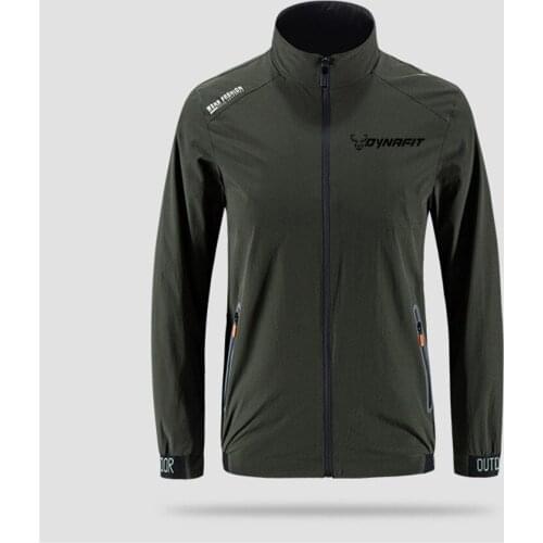 2021 Cool Dynafit Slim Sport Jacket Mens Outdoor Zippered Comfortable Soft Jacket Mens Casual Front Printing Asian Size