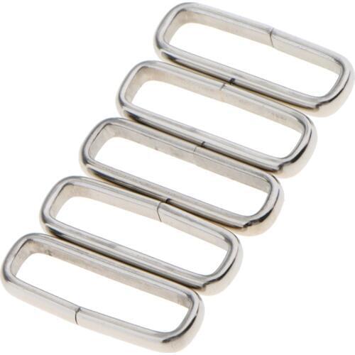 5pcs Stainless Steel Watch Band Retaining Keeper Buckle Ring Loop for 18mm 20mm 22mm 24mm Strap Wide
