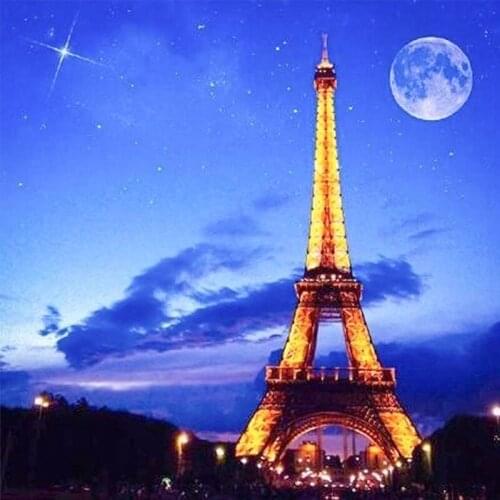 5d diy Full square/Round Diamond Painting Cross Stitch Paris tower scenery mosaic kits Diamond Embroidery home Decor