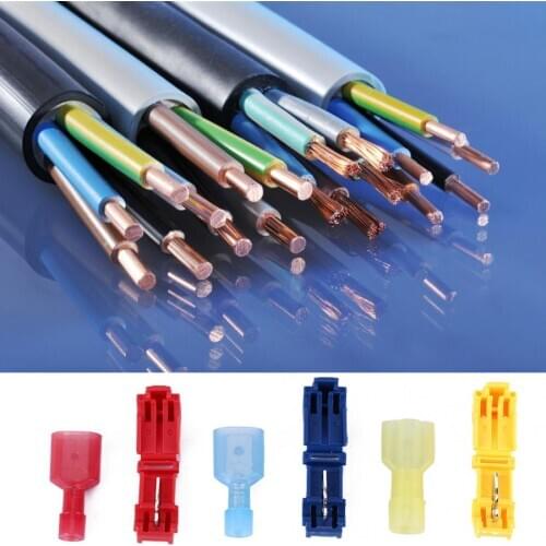 60pcs T Tap Electrical Connectors Quick Wire Splice Taps and Insulated Terminal konektor led strip connector