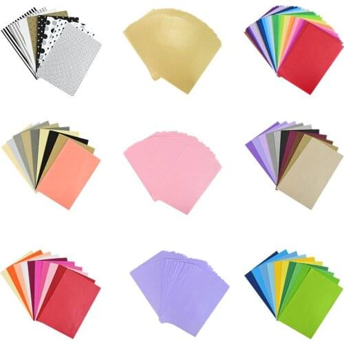 66/80/100Sheets 21*14cm A5 Colorful Print Tissue Paper Bookmark Floral Gift Wrapping Material DIY Folding Handicraft Kids Toys