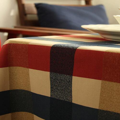 BALLE Plaid Rectangle Tablecloth Cotton Lace Table cloth for Family Dinners Gatherings Parties Decorative Indoor Outdoor